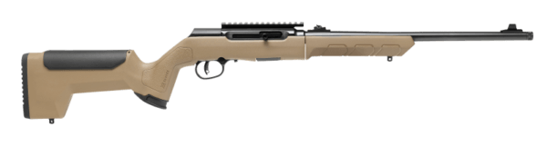 Savage Arms 47262 A22 Takedown 22 LR 10+1 18 Threaded  Blued Barrel/Rec  FDE Synthetic Stock with Mag Storage  Optics Mount with Low-Pro Sights”