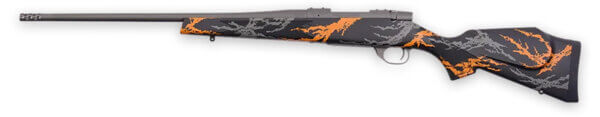 Weatherby VYH308NR2B Vanguard Compact Hunter 308 Win 5+1 20″  Tungsten Gray Barrel/Rec  Black w/Gray & Orange Sponge Accents Monte Carlo Stock  Accubrake Muzzle Brake