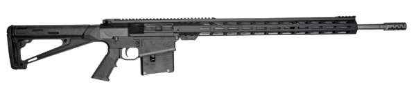 Great Lakes Firearms GL10LA300SSBLK AR-10  300 Win Mag 5 1 24″  Black  20″ M-Lok Handguard Fixed Hogue OverMolded Stock  A2 Grip  Muzzle Brake