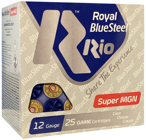 Rio Ammunition RBSM403 BlueSteel Royal 12 Gauge 3″ 1 3/8 oz 25rd Box