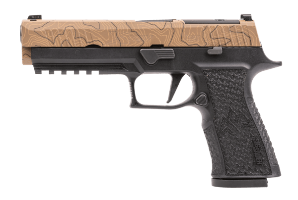 Sig Sauer 320X510CXR3CWR2 P320 XTen Endure Full Size Frame 10mm Auto 15+1  5 Black Bull Barrel  Coyote Brown Cerakote Optic Ready/Serrated w/Laser Etched Topographic Pattern Stainless Steel Slide  Black Stainless Steel Frame w/Beavertail & Picatinny Rail”