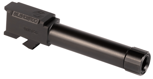 SilencerCo AC1329 Threaded Barrel 3.70″ 9mm Luger Black Nitride Stainless Steel Fits Glock 26 Gen 1-5