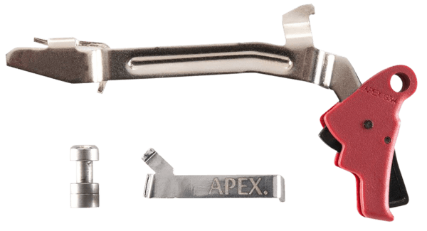 Apex Tactical 102P155 Action Enhancement Slim Red Drop-In Compatible w/Glock Gen3-4 17/19/22-27/31/32/33/34/35