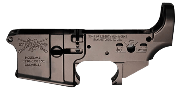 Sons Of Liberty Gun Works ANGRYPATRIOT Angry Patriot Stripped Lower Receiver Black Anodized Aluminum Fits Mil-Spec AR-15