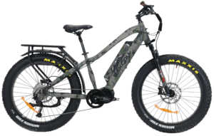 Bakcou E-bikes B-M-G-B25 Mule Matte Army Green 18″ w/Stand Over Height of 29.50″ Frame Shimano Alivio Hill-Climbing 9 Speed Bafang M620 Ultra Motor 35+ mph Speed