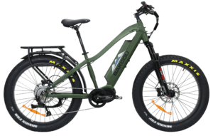 Bakcou E-bikes B-M-KUI-B25 Mule Kuiu Verde 2.0 18″ w/Stand Over Height of 29.50″ Frame Shimano Alivio Hill-Climbing 9 Speed Bafang M620 Ultra Motor 35+ mph Speed