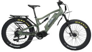 Bakcou E-bikes BS19GB25 Storm 25 Large Matte Army Green 19″ w/Stand Over Height of 30.50″ Frame  Sram 9sp  40t Front & Sram 11-34t Rear Cassette Bafang M620 Ultra Motor