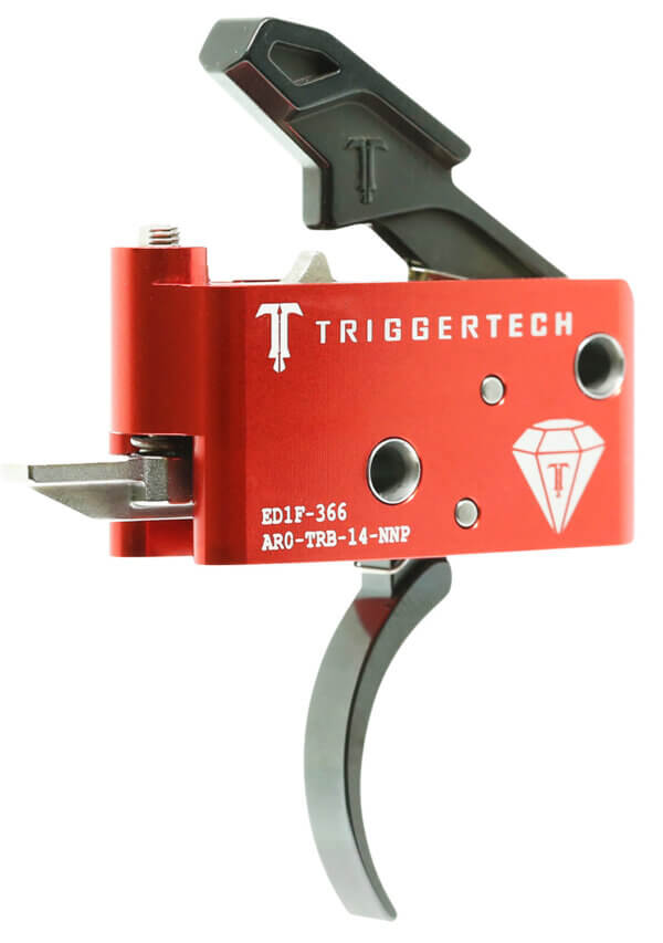 TriggerTech AR0TRB14NNP Diamond Two-Stage Black Pro Curved Trigger with 1.50-4 lbs Draw Weight for AR-15 Right