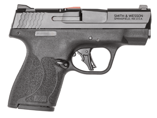 Smith & Wesson 14031 M&P Shield Plus Micro-Compact Frame 9mm Luger 10+1  3.10″ Black Steel Barrel  Black Armornite Serrated Stainless Steel Slide  Black Polymer Frame  Black Textured Grip  Manual Thumb Safety