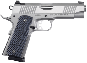 Magnum Research DE1911C9SSK 1911C w/Knife 9mm Luger 8+1  4.33 Stainless Steel Bull Barrel  Stainless Serrated Steel Slide  Stainless Steel Frame w/Checkered Front Strap & Beavertail  Black/Gray G10 Grip  Beavertail Grip/Manual Thumb Safety”