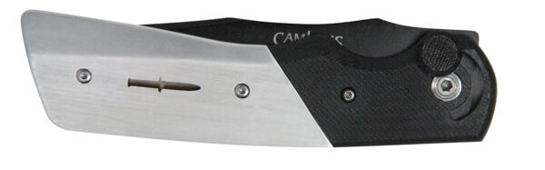 Camillus 19080 Cuda Bolt 3.75″ Folding Drop Point Plain Black AUS-8 Carbonitride Titanium Non-Stick Blade Black/Silver Aluminum/G10 Handle Includes Pocket Clip