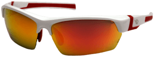 Pyramex VGSWR355T Venture Gear Tensaw Adult Sky Red Lens Polycarbonate White/Red Frame