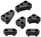 Magpul MAG1366-BLK DAKA Block Kit Angled Includes 45 Degree Blocks (2) 45/90 Degree Blocks (2) & 30/60 Degree Blocks (2) Black Polypropylene Fits Magpul DAKA Cases/Organizer Systems