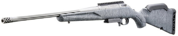 Ruger 46901 American Gen 2 6.5 Creedmoor 3+1 20″ Gun Metal Gray Cerakote Spiral Fluted/Threaded Barrel Gun Metal Gray Cerakote Receiver w/Picatinny Rail Gray Splatter Adjustable Synthetic Stock