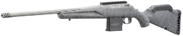 Ruger 46908 American Gen 2 204 Ruger 10+1 20″ Gun Metal Gray Cerakote Spiral Fluted/Threaded Barrel Gun Metal Gray Cerakote Receiver w/Picatinny Rail Gray Splatter Adjustable Synthetic Stock