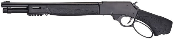 Henry H018XAH410 Axe  5+1 15.14″ 410 Bore Blued Steel Barrel  Blued Drilled & Tapped Steel Receiver  Black Fixed Synthetic Stock