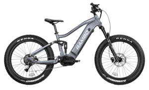 Rambo Bikes R750PFSGY Pursuit 2.0 Full Suspension Gray  Shimano High Performance 8 Speed  High Torque RTR1000TS Mid-Drive Motor  20 mph Speed