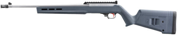Ruger 31260 10/22 60th Anniversary Collector’s 22 LR 10+1 18.50″ Satin Stainless Steel Threaded Barrel & Receiver Picatinny Rail Gray Adjustable Magpul Hunter X-22 Stock
