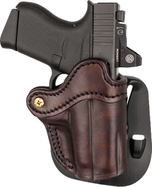 1791 Gunleather ORPDHCSBRR Optics Ready Paddle Holster C OWB Signature Brown Leather Fits 2.50-3″ Barrel Right Hand