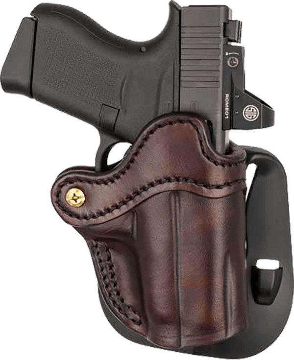 1791 Gunleather ORPDHCSBRR Optics Ready Paddle Holster C OWB Signature Brown Leather Fits 2.50-3″ Barrel Right Hand