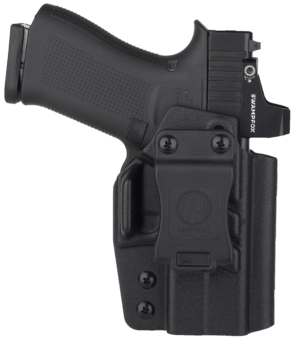 1791 Gunleather TACPDHOWBG43XMOSBLKR Tactical Kydex OWB Black Kydex Paddle Compatible w/Glock 43/43X/43X MOS Right Hand