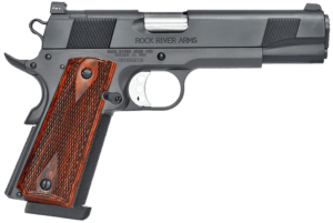 Rock River Arms PS2300 PS2300 Basic Limited 45 ACP 7+1 5″ Stainless Steel Barrel Blued Serrated Steel Slide & Frame w/Beavertail Rosewood Grip Ambidextrous