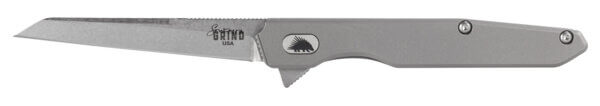 Southern Grind SG08300011 Quill  3″ Folding Wharncliffe Plain Stonewashed CPM S90V Blade  4″ Stonewashed Titanium Handle