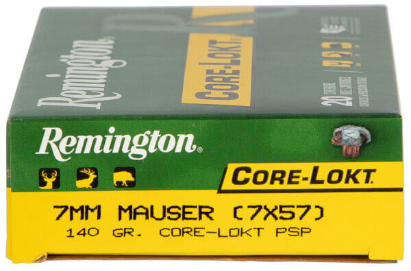 Remington Ammunition 29031 Core-Lokt 7x57mm Mauser 140 gr Pointed Soft Point Core Lokt 20rd Box