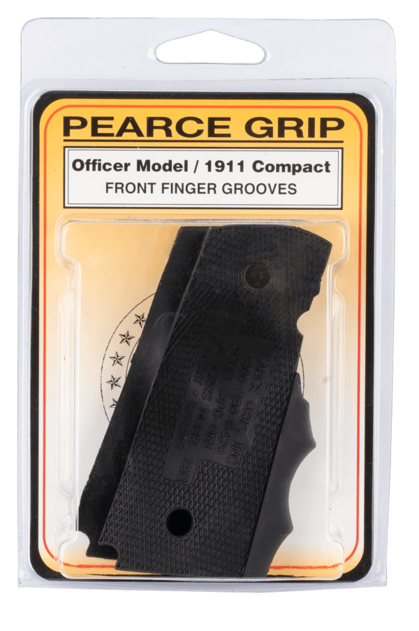 Pearce Grip PGOM1 Finger Groove Insert  Black Rubber for Kimber 1911 Compact