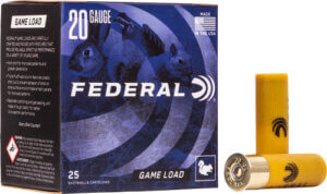 FEDERAL GAME LOAD 20GA 2.75 7/8OZ 1210FPS #6 250RD CASE LT