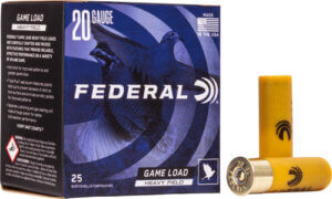 FEDERAL GAME LOAD 20GA 2.75 1 OZ #7.5 250RD CASE LOT
