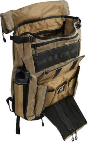 GPS Bags 1711BP Handgunner Backpack 1000D Nylon Black with Foam Cradle Holds 4 Medium Handguns Mag Pockets Pull-Out Rain Cover & Visual ID Storage System