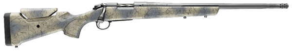 Bergara Rifles B14LM802 B-14 Wilderness Sierra 7mm Rem Mag 3+1 22 Sniper Gray Cerakote #5 Fluted Threaded Barrel  Sniper Gray Cerakote Steel Receiver  Wilderness Camo w/Black Webbing Fixed w/SoftTouch Synthetic Stock”