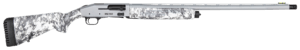 Mossberg 85167 940 Pro Waterfowl 12 Gauge 3″ 13+1 28″  Battleship Gray Barrel/Optic Cut Rec  TrueTimber Viper Snow Camo Synthetic Furniture  Self-Draining Stock with Adj. Shims  HiViz Fiber Optic Sight  Ext. Chokes