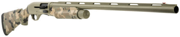 T R Imports A21228OS3 Alpha 2 12 Gauge 3″ 4+1 28″ Green Cerakote Chrome Lined Vent Rib Barrel & Steel Receiver Old School Camo Synthetic Fixed Stock