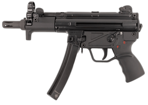 MAC 12750005 MAC 5K  9mm Luger 30+1  5.80″ Black Steel Threaded Barrel  Black Phosphate Receiver  Black Pistol Grip