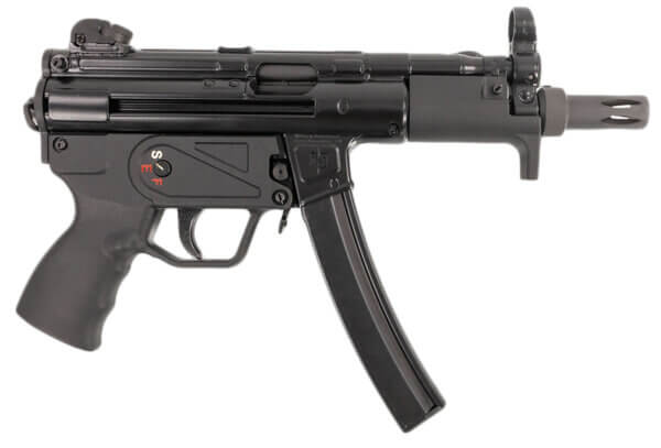 MAC 12750005 MAC 5K  9mm Luger 30+1  5.80″ Black Steel Threaded Barrel  Black Phosphate Receiver  Black Pistol Grip