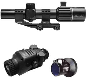 Burris 300674 BTC 35 V2 RT6 Combo Thermal Clip On/Handheld/Mountable Matte Black 1-4x35mm  Multi Reticle  400×300  50Hz Resolution  Zoom 1x/2x/4x  Includes SS #153204