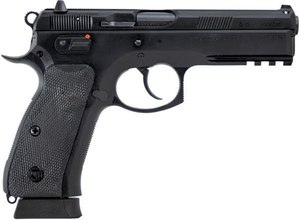 CZ-USA 89352 CZ 75 SP-01 Tactical 9mm Luger 19+1 4.60″ Black Steel Barrel Black Polycoat Black Rubber Grip