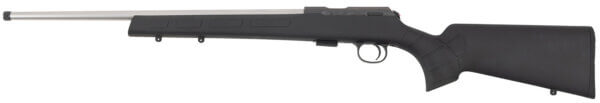 CZ-USA 02395 CZ 457 American 22 LR 5+1 20″ Stainless Steel Threaded Barrel  American Style Black Synthetic Stock