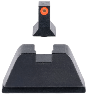 Trijicon GL201C601138 Suppressor/Optic Height Sights-Glock Standard Frame  Black Green Tritium Orange Outline Front Sight Black Rear Sight