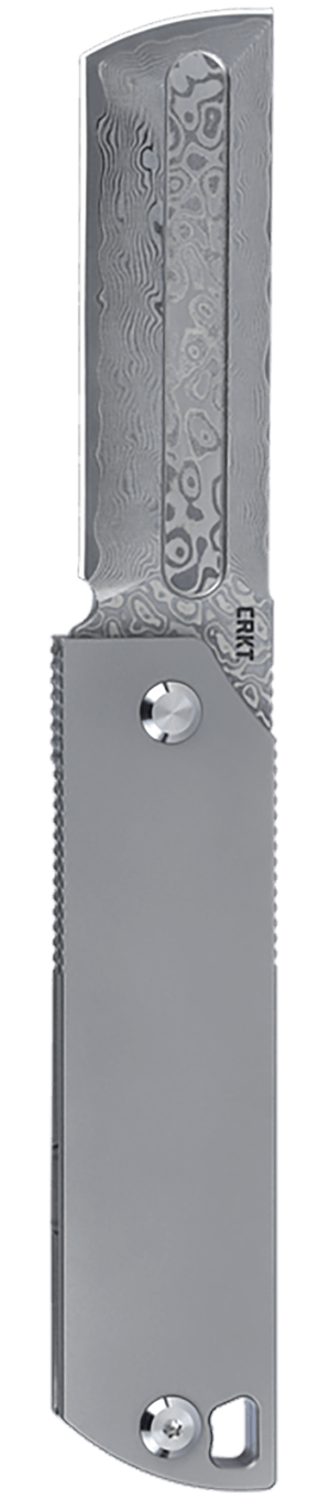CRKT 6075 Padawan  3.01″ Folding Wharncliffe Plain Brushed Satin 14C28N Steel Blade  SS w/G10 Black Overlays Handle