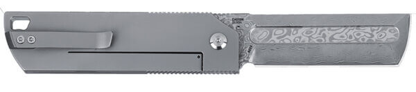 CRKT 5930 Ancestor  EDC 3.60″ Folding Tanto Plain Satin D2 Steel Blade  Black/Brown Stripe G10 Handle