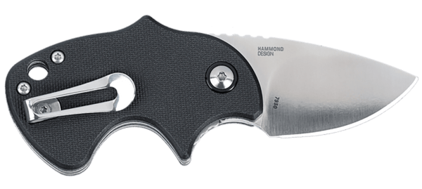 CRKT 7930 Orca  Compact 1.79″ Folding Plain Satin D2 Steel Blade  Black GRN Handle