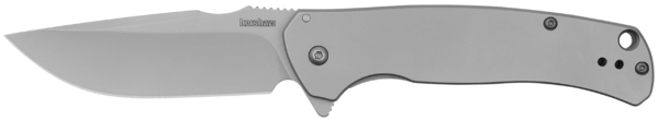 Kershaw 1416 Scour  3.30″ Folding Drop Point Plain Bead Blasted 8Cr13MoV SS Blade  Bead Blasted Stainless Steel Handle
