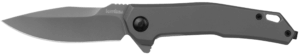 Kershaw 2047 Layup  3.40″ Folding Drop Point Plain Stonewashed D2 Steel  Blade Black GFN Handle