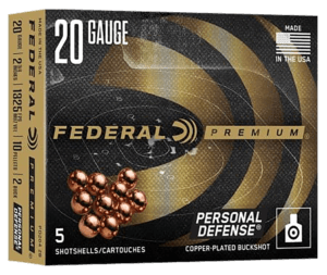 Federal PD2042B   20 Gauge 2.75 2 Buck Shot 5rd Box”