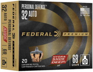 Federal PD25P1   25 ACP 45 gr Punch Hollow Point 20rd Box
