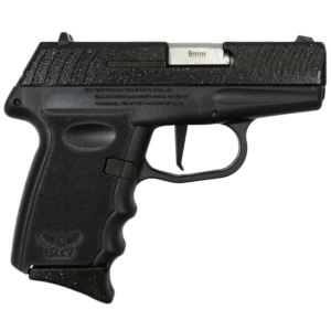 SCCY Industries DVG1PBBK DVG-1  Sub-Compact Frame 9mm Luger 10+1 3.10″ Stainless Quadlock Barrel  Black Glitter Optic Ready/Serrated Stainless Steel Slide  Black Panther Polymer & Grip