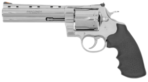 Colt Mfg ANACONDASP6RFT Anaconda Target 44 Mag 6rd 6″ Semi-Bright Stainless Vent Rib Barrel  Cylinder & Frame  Walnut Target Grip